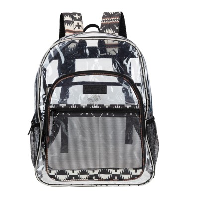 Wrangler Clear Water Resistant Backpack For Girls Durable Plastic See Thru Bag For Casual Use Stadiums Concerts School clear Graphite Target