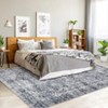 Fulvari Vintage Distressed Area Rug Soft Washable Rug Non Slip Non Shedding Rug Low Pile Thin Floor Carpet,Rug for Bedroom, Living Room - 3 of 4