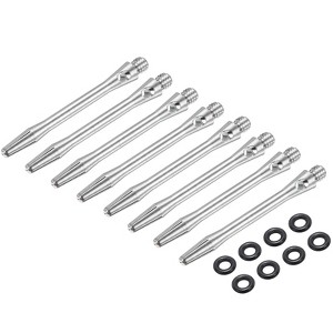 Unique Bargains 2BA Thread Aluminum Dart Shafts with Rubber Rings for Steel Tip 8 Pcs - 1 of 4