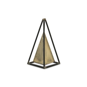 Cheung's Isaben Metal Bronze and Black Pyramid Décor - 1 of 4