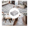Washable Area Rugs For Living Room, Soft Vintage Distressed Large Bedroom Rug Foldable Indoor Floor Carpet, Retro Abstract Thin Non-Slip Throw Rugs F - 4 of 4