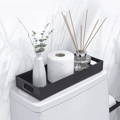 Attop Toilet Tank Tray, Bamboo Rectangular Bathroom Tray, 12.5*7.8 Inches Tray Suitable for Toilet Tank Bathroom
