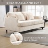 TiramisuBest Mid Century Modern chenille Fabric Loveseat sofa, Modular Sectional Sofa with Storage, Sideboard Buffet Style Design for Living - 4 of 4