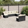 vidaXL Garden Sofa Set Black Poly Rattan 9 Piece Modular - 2 of 4
