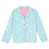 Sleep On It Girls 2-Piece Long-Sleeve Button-Up Pajama Set with Plush Headband Gift - 2 of 4