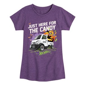 Girls' - Hot Wheels - Halloween Fitted Short Sleeve Graphic T-Shirt - 1 of 4