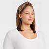 Faux Leather Top Knot with Studded Edge Headband - Universal Thread™ Brown - 2 of 3