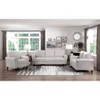 APRILSOUL Gray Modern Loveseat Textured Fabric Upholstered Rounded Arms Attached Cushions Transitional Living Room Furniture - 4 of 4
