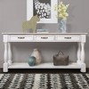 XIYUYEU Retro Console Table for Entryway,3 Drawers & 1 Bottom Shelf,Sofa Table for Living Room,Entrance,Hallway - 2 of 4