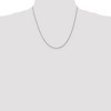Black Bow Jewelry 1.5mm, 14k White Gold, Handmade D/C Solid Rope Chain Necklace - 2 of 4