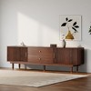 LOVSON Mid-Century Modern TV Stand, 70.9” Walnut Entertainment Center with Storage Drawers, Living Room Bedroom Media Console - 2 of 4