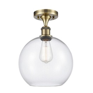 Athens - 1 Light Semi-Flush Mount In Industrial Style-15 Inches Tall and 10 Inches Wide - 1 of 1