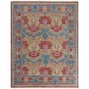 Blue Red and Yellow Wool Oriental Hand Knotted Area Rug - 4 of 4