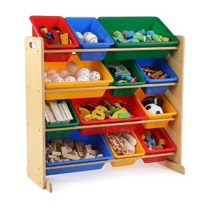 SUGIFT Primary Toy Storage Organizer with 12 Plastic Storage Bins - 1 of 1