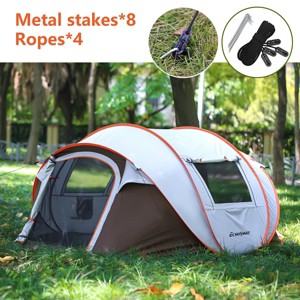 Vynxaria 4-6 Persons White and Brown Pop-Up Boat Tent - 1 of 4