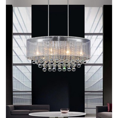 CWI Lighting Radiant 6 Light Drum Shade Chandelier With Chrome Finish