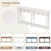 59.8"W Retro Console Table with 4 Drawers and Open Shelf, perfect for Entryways, Living Room and Hallways - ModernLuxe - 4 of 4