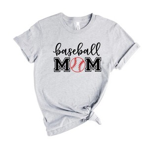 Simply Sage Market Women's Baseball Mom With Ball Short Sleeve Graphic Tee - 1 of 3
