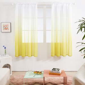 Deconovo Ombre Sheer Curtain Panel Pair(2 Panel) - 1 of 4