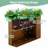 TUYOHW Metal Planter Box, Rectangular Planter Box with Drainage Holes, Large Planters with Removable Shelf for Outdoor Plants, Black - 4 of 4