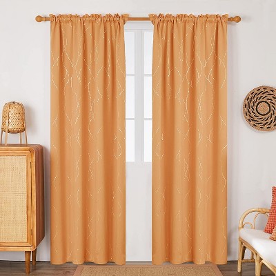 Deconovo Silver Dots Rod Pocket Curtains – 2 Panels, Light-Reducing & Stylish