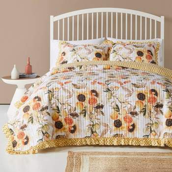 Greenland Home Fashions Somerset Quilt Set Gold