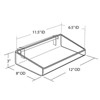 Azar Displays 12" W Open Tray for Pegboard or Slatwall, 2-Pack - 3 of 3
