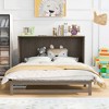 NicBex Queen Size Murphy Bed Wooden Queen Bed Frame Wall Bed with 2 Spacious Drawers and USB Charging for Apartment, Antique Gray - 4 of 4
