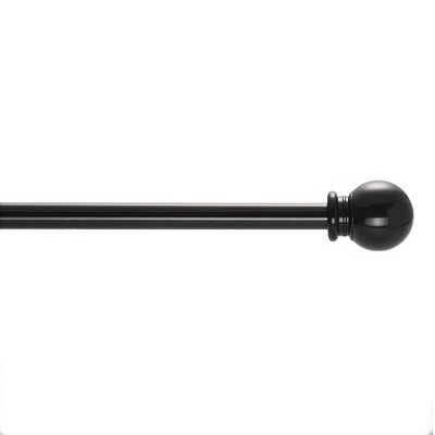 48"x84" Drapery Single Rod Set Finials Traditional Brown Ball - Lumi Home Furnishings