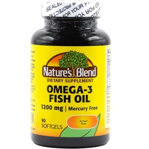 Nature's Blend Odorless Omega-3 Fish Oil 1200mg -60 Softgels - 1 of 4