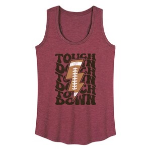 Women's - Instant Message - Football Lightning Bolt Touchdown Graphic Racerback Tank - 1 of 4