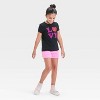 Girls' Short Sleeve Valentine's Day 'Love' Graphic T-Shirt - Cat & Jack™ Black - 4 of 4