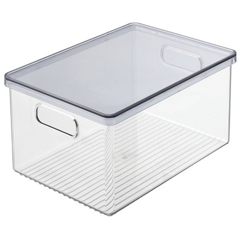Mdesign Plastic Kitchen Food Storage Bin With Lid : Target