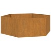 vidaXL Planter Rusty 54.3"x47.2"x17.7" Corten Steel - 2 of 4