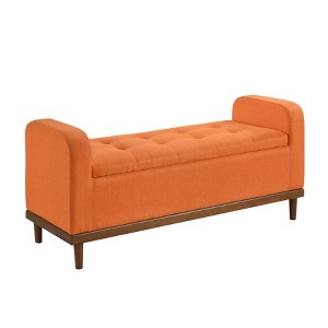 NicBex Modern 50" Storage Bench Wood Accent Stools with Button Tufted for Bedroom and Entryway - 1 of 4