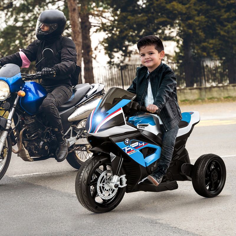 Costway 12V Kids Ride on Motorcycle Licensed BMW 3 Wheels Electric Toy w/ Light & Music, 2 of 10