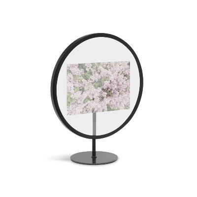 Black Iron 4x6 Floating Tabletop and Wall Picture Frame