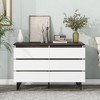 Okak Modern 6-Drawer Dresser, Wide Storage Cabinet No Handle Sturdy Leg for Primary Bedroom/Living Room /Entryway - 4 of 4