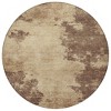 Brown And Taupe Abstract Washable Indoor Outdoor Area Rug - 4 of 4