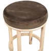 Meridian Furniture,Monette Brown Velvet Counter Stool - 3 of 4
