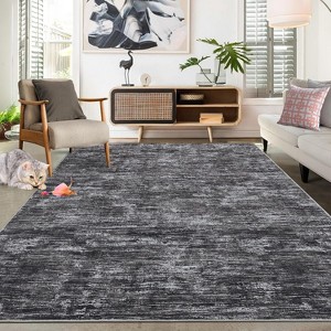 Runner Rug Washable Runner Rug Modern Abstract Runner Mat Hallway Contemporary Solid Rug Non-Slip Foldable Aesthetic Accent Floor Carpet - 1 of 4