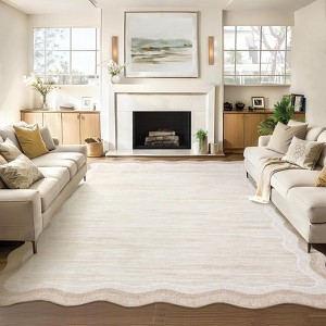 Area Rug  for Living Room Machine Washable Modern Abstract Indoor Carpet Ultra Soft Non-Slip Low Pile Bedroom Accent Carpet - 1 of 4
