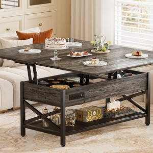 Aheaplus Coffee Table Lift Top with LED Light and Power Outlet - 1 of 4