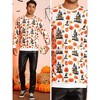 TATT 21 Men's Halloween Long Sleeves Pumpkin Printed Christmas Halloween Pullover Sweatshirt - 4 of 4