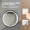 Led Bathroom Mirror, 32 Inch Vanity Mirror with Power and Anti Fog Switch, Metal Frame, Round Dimmable Wall Mounted Makeup Mirror for Home Farmhouse - 4 of 4
