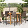 vidaXL Garden Bar Set - Brown 6-Piece - 3 of 4