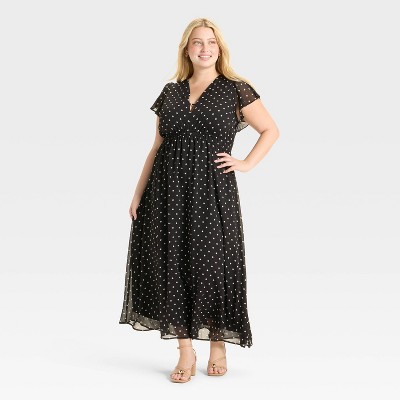Women's Dolman Short Sleeve Maxi A-Line Dress - A New Day™