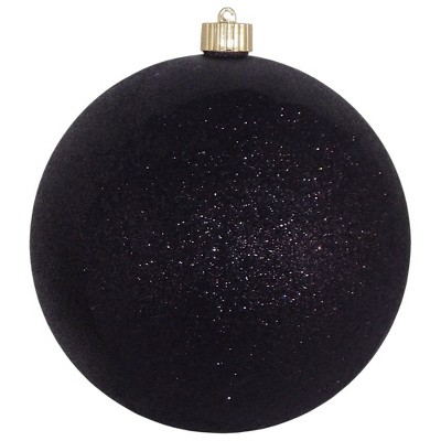 Christmas by Krebs Onyx Black Shatterproof Glitter Christmas Ball Ornament 8" (200mm)