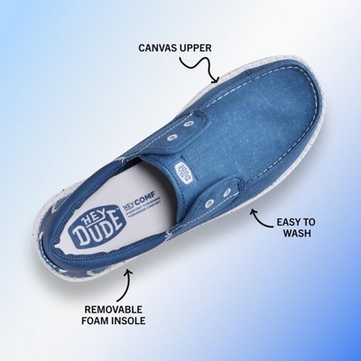 HEYDUDE Men Wally Cru Stretch Canvas , Ensign Blue/Multi, 12 — фото 7