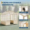 8x6FT Wooden Greenhouse,Greenhouses for Outdoors with Lockable Door,Wood Frame & Adjustable Vent,Heavy Duty Greenhouse with Polycarbonate Panel - 4 of 4